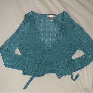 blue y2k cardigan